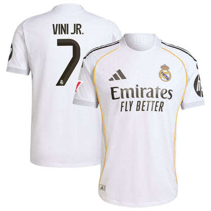 Vini Jr. Real Madrid 2025/26 Home Soccer Shirt - White