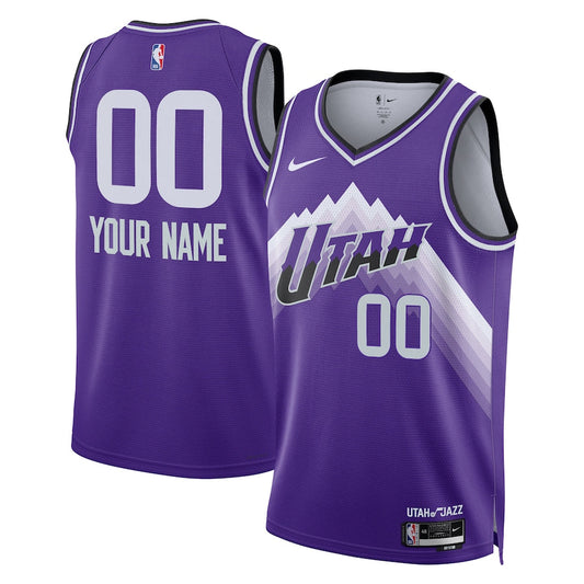 Utah Jazz  Unisex 2023/24 customized Swingman Shirt - Purple - City Edition