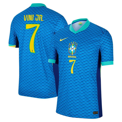 Vini Jr. Brazil National Team 2024 Away Soccer Shirt - Blue